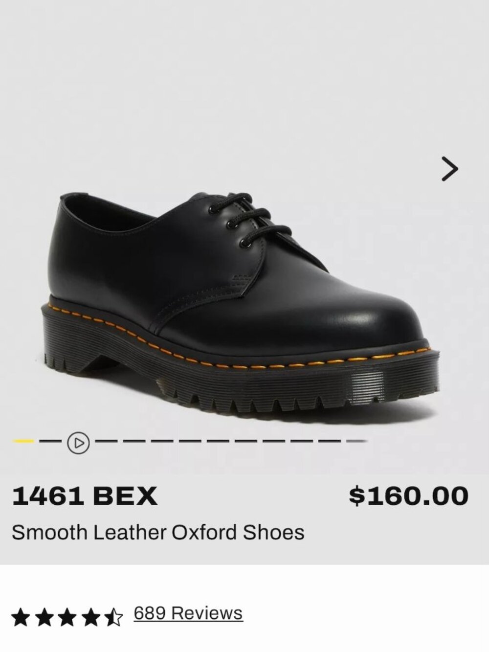 Dr. Martens Smooth Leather Oxfords Black Size 41